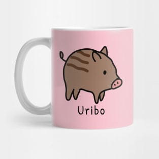 "Boar Piglet" in Japanese、Uribo Mug